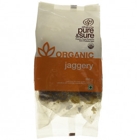 Pure & Sure Organic Jaggery   Pack  500 grams